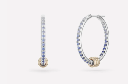 Gilded Sapphire Ombré Hoops
