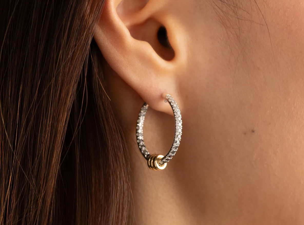 Gilded Sapphire Ombré Hoops