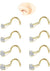 Nose Rings Studs: 8Pcs 20G/18G Gold/Silver 316L Stainless Steel Nose Studs Hypoallergenic Corkscrew Nose Piercing Jewelry for Women Men Clear Zircon Inlaid Top Size 1.5mm 2mm 2.5mm 3mm