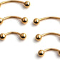 3prs(6pcs) Surgical Steel Tiny Curved Eyebrow Ear Navel Belly Lip Ring Barbell Piercing Jewelry 20g 6mm/8mm/10mm