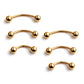 3prs(6pcs) Surgical Steel Tiny Curved Eyebrow Ear Navel Belly Lip Ring Barbell Piercing Jewelry 20g 6mm/8mm/10mm