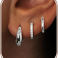 Small Huggie Hoop Earrings Set for Women, Gold Plated Hoops Stacks for Multiple Piercings, Dainty Cute Mini Lightweight Cartilage Studs Trendy Jewelry Gift