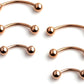 3prs(6pcs) Surgical Steel Tiny Curved Eyebrow Ear Navel Belly Lip Ring Barbell Piercing Jewelry 20g 6mm/8mm/10mm