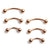 3prs(6pcs) Surgical Steel Tiny Curved Eyebrow Ear Navel Belly Lip Ring Barbell Piercing Jewelry 20g 6mm/8mm/10mm