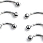 3prs(6pcs) Surgical Steel Tiny Curved Eyebrow Ear Navel Belly Lip Ring Barbell Piercing Jewelry 20g 6mm/8mm/10mm