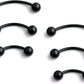 3prs(6pcs) Surgical Steel Tiny Curved Eyebrow Ear Navel Belly Lip Ring Barbell Piercing Jewelry 20g 6mm/8mm/10mm