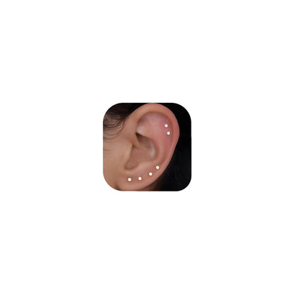 10 Pairs Small Stud Earrings for Women Precision-Cut Cubic Zirconia Earrings for Sensitive Ears Hypoallergenic Surgical Stainless Steel Tiny Stack Earrings for Multiple Piercing