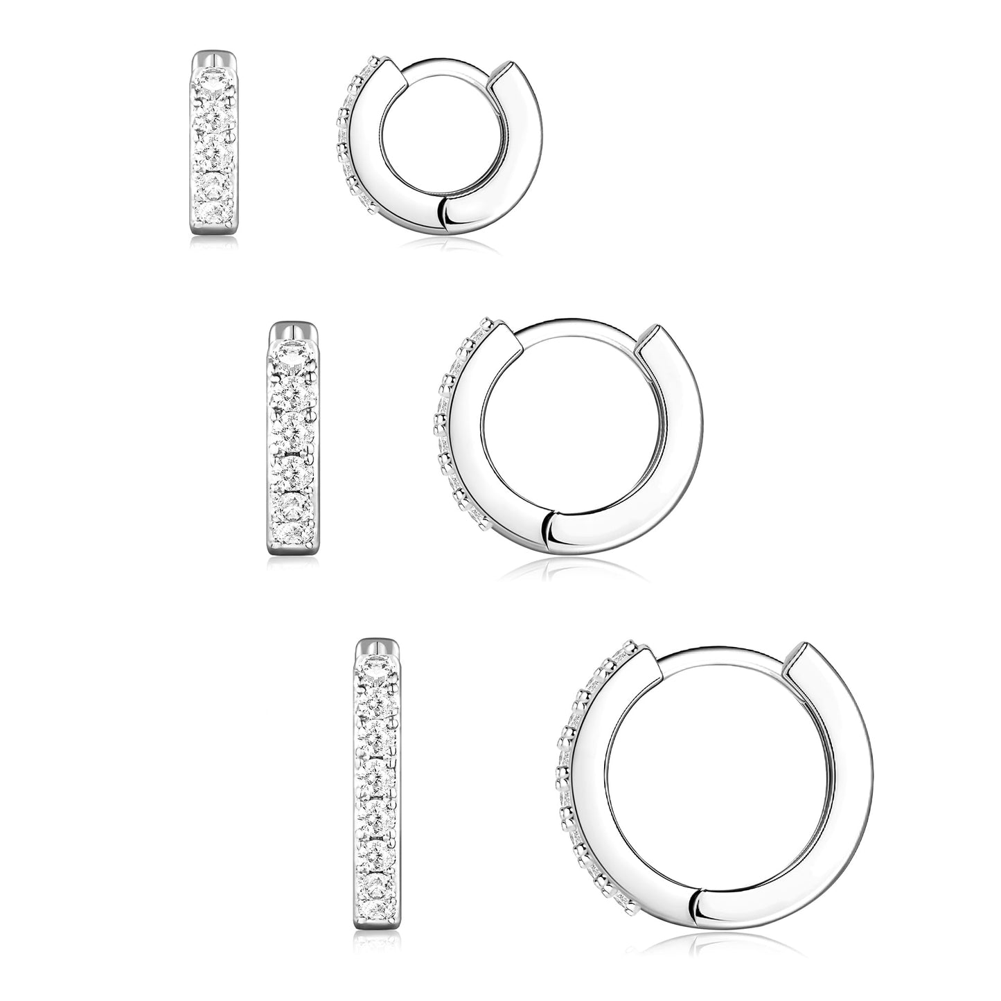 Small Huggie Hoop Earrings Set for Women, Gold Plated Hoops Stacks for Multiple Piercings, Dainty Cute Mini Lightweight Cartilage Studs Trendy Jewelry Gift