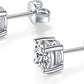 1/2/3ct Moissanite Stud Earrings for Women 925 Sterling Silver Hypoallergenic Butterfly Back 1 Pair DEF Color Lab Created Brilliant Round Moissanite Earrings