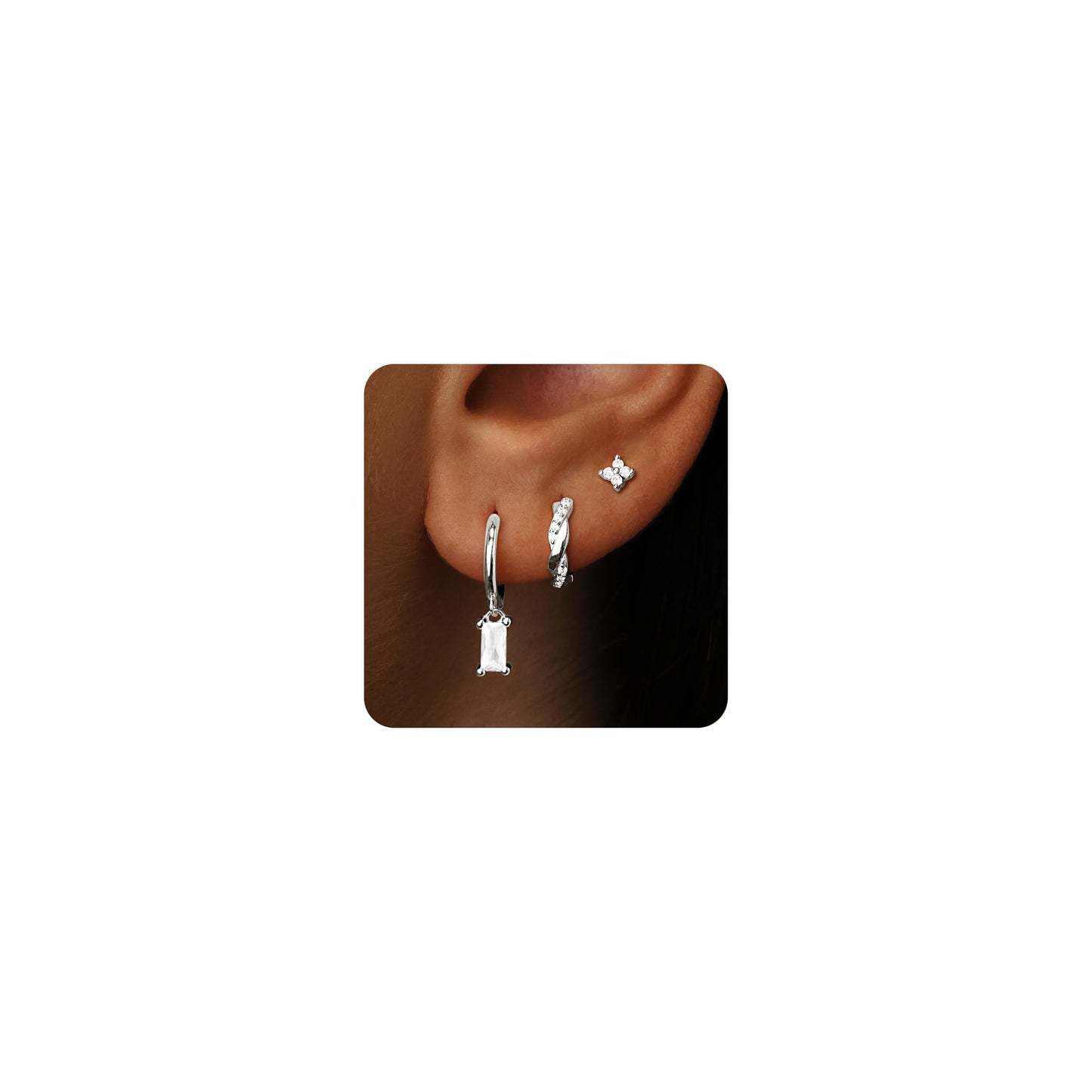 Small Huggie Hoop Earrings Set for Women, Gold Plated Hoops Stacks for Multiple Piercings, Dainty Cute Mini Lightweight Cartilage Studs Trendy Jewelry Gift