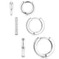 Small Huggie Hoop Earrings Set for Women, Gold Plated Hoops Stacks for Multiple Piercings, Dainty Cute Mini Lightweight Cartilage Studs Trendy Jewelry Gift