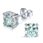 1/2/3ct Moissanite Stud Earrings for Women 925 Sterling Silver Hypoallergenic Butterfly Back 1 Pair DEF Color Lab Created Brilliant Round Moissanite Earrings