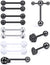 5/8in(16mm) L, 14G Tongue Piercing Barbells Multicolor Surgical Stainless Steel Long Nipple Piercing Barbells Body Jewelry for Women