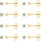 10 Pairs Small Stud Earrings for Women Precision-Cut Cubic Zirconia Earrings for Sensitive Ears Hypoallergenic Surgical Stainless Steel Tiny Stack Earrings for Multiple Piercing