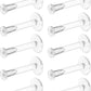 Clear Piercing Retainers, Flat Push-In Plastic Studs for Sports Work School and Medical Use, Suitable for Ear Cartilage Helix Tragus Lip Medusa Monroe, 16G 18G