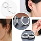 Surgical Steel Flat Back Earrings Set for Multiple Piercing Sensitive Ears,Sterling Silver Hypoallergenic Small Cartilage Huggie Hoop Earrings Titanium Tiny CZ Pearl Opal Stud Earrings for Women