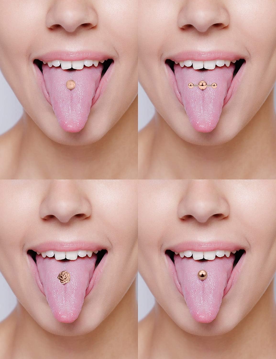 5/8in(16mm) L, 14G Tongue Piercing Barbells Multicolor Surgical Stainless Steel Long Nipple Piercing Barbells Body Jewelry for Women