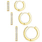 Small Huggie Hoop Earrings Set for Women, Gold Plated Hoops Stacks for Multiple Piercings, Dainty Cute Mini Lightweight Cartilage Studs Trendy Jewelry Gift