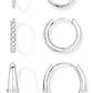 Small Huggie Hoop Earrings Set for Women, Gold Plated Hoops Stacks for Multiple Piercings, Dainty Cute Mini Lightweight Cartilage Studs Trendy Jewelry Gift