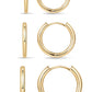Small Huggie Hoop Earrings Set for Women, Gold Plated Hoops Stacks for Multiple Piercings, Dainty Cute Mini Lightweight Cartilage Studs Trendy Jewelry Gift