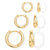 Small Huggie Hoop Earrings Set for Women, Gold Plated Hoops Stacks for Multiple Piercings, Dainty Cute Mini Lightweight Cartilage Studs Trendy Jewelry Gift