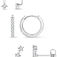 Small Huggie Hoop Earrings Set for Women, Gold Plated Hoops Stacks for Multiple Piercings, Dainty Cute Mini Lightweight Cartilage Studs Trendy Jewelry Gift