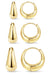 Small Huggie Hoop Earrings Set for Women, Gold Plated Hoops Stacks for Multiple Piercings, Dainty Cute Mini Lightweight Cartilage Studs Trendy Jewelry Gift