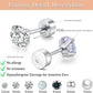 Surgical Steel Flat Back Earrings Set for Multiple Piercing Sensitive Ears,Sterling Silver Hypoallergenic Small Cartilage Huggie Hoop Earrings Titanium Tiny CZ Pearl Opal Stud Earrings for Women