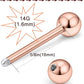 5/8in(16mm) L, 14G Tongue Piercing Barbells Multicolor Surgical Stainless Steel Long Nipple Piercing Barbells Body Jewelry for Women