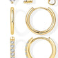 Small Huggie Hoop Earrings Set for Women, Gold Plated Hoops Stacks for Multiple Piercings, Dainty Cute Mini Lightweight Cartilage Studs Trendy Jewelry Gift