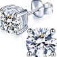 1/2/3ct Moissanite Stud Earrings for Women 925 Sterling Silver Hypoallergenic Butterfly Back 1 Pair DEF Color Lab Created Brilliant Round Moissanite Earrings