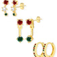 6 Pairs 14K Gold Plated Stud Earrings for Women, Hypoallergenic Cartilage Earrings for Multiple Piercing, Dainty Small Stackable Earrings Set for Jewelry Gift
