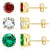 5 Pairs 14K Gold Plated Stud Earrings for Women, Hypoallergenic Earring Sets for Multiple Piercing, Premium Cubic Zirconia Studs Earrings for Women