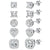 5 Pairs 14K Gold Plated Stud Earrings for Women, Hypoallergenic Earring Sets for Multiple Piercing, Premium Cubic Zirconia Studs Earrings for Women