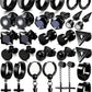 15 Pairs Earrings for Men, Stainless Steel Earrings Stud Kit for Men Women Fashion Piercing Jewelry Cross Dangle Hoop Earrings Set