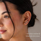 5 Pairs 14K Gold Plated Stud Earrings for Women, Hypoallergenic Earring Sets for Multiple Piercing, Premium Cubic Zirconia Studs Earrings for Women