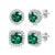 18K Gold Plated Halo Stud Earrings 925 Sterling Silver Cubic Zirconia Stud Earrings Round Square Diamonique Stud Earrings Set for Women Men
