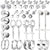 15 Pairs Earrings for Men, Stainless Steel Earrings Stud Kit for Men Women Fashion Piercing Jewelry Cross Dangle Hoop Earrings Set